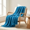 thumbnail image 1 of Ameha Soft Fleece Throw Blanket – Plush Cozy Lightweight Blanket for Couch & Bed, 50x60 Inches, All Season, Machine Washable, Teal, 1 of 7