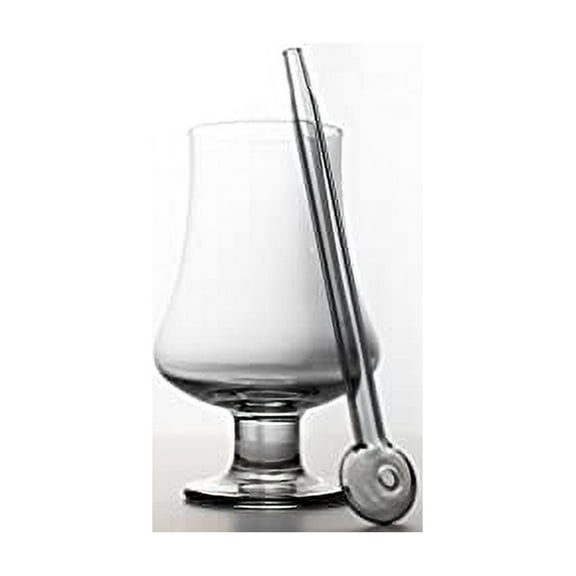 Amehla Whiskey Tasting Glass - Set of 2, 5-ounce Whisky Glasses with Water Dropper Pipette