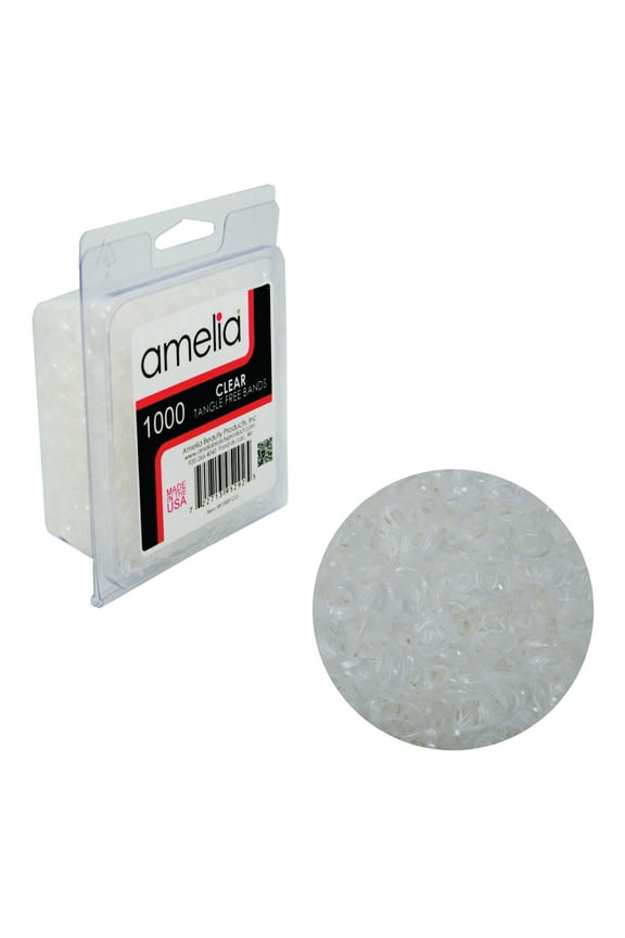 | 1/2in, Clear, Tangle Free Elastic Pony Tail Holders | Made in USA, Ideal for Ponytails, Braids, Twists, Dreadlocks. For Women and Girls. Pain Free, Snag Free, Easy Off | 1000 Pack