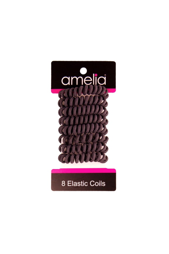 , 8 Small Fabric Wrapped Elastic Hair Coils, 1.75in Diameter Spiral Hair Ties, Gentle on Hair, Strong Hold and Minimizes Dents and Creases, Grey