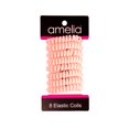 thumbnail image 1 of Amelia Beauty, 8 Small Fabric Wrapped Elastic Hair Coils, 1.75in Diameter Spiral Hair Ties, Gentle on Hair, Strong Hold and Minimizes Dents and Creases, Pink, 1 of 11