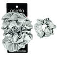 thumbnail image 1 of Amelia Beauty Products, Gray Scrunchies, 3.5in Diameter, Gentle on Hair, Strong Hold, No Snag, No Dents or Creases. 8 Pack, 1 of 10