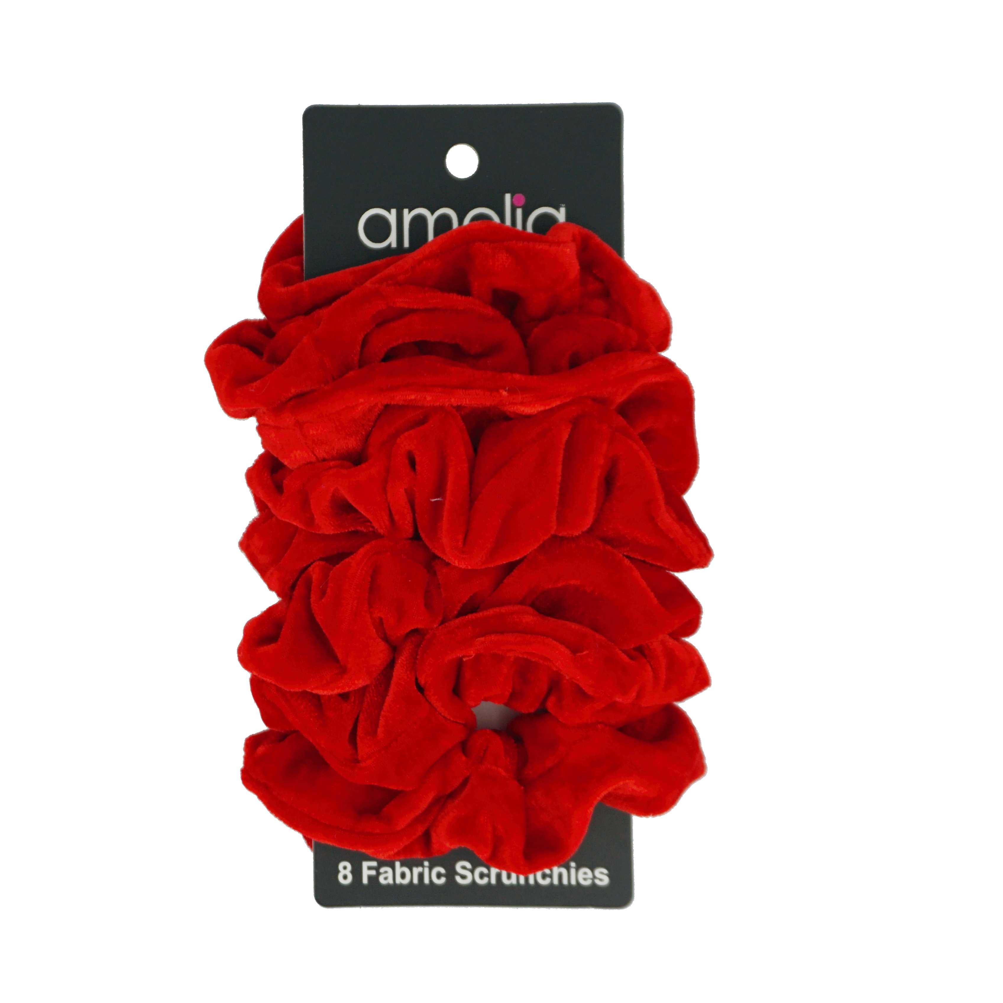 Amelia Beauty, Skinny Satin Scrunchies, 12 Pack – 2in
