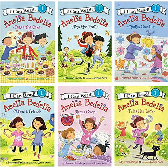 Pre-Owned I Can Read Amelia Bedelia Six Book Set : Amelia Bedelia Takes the Cake, Makes A Friend, Hits the Trail, Tries Her Luck, Chalks One Up, Sleeps Over Paperback