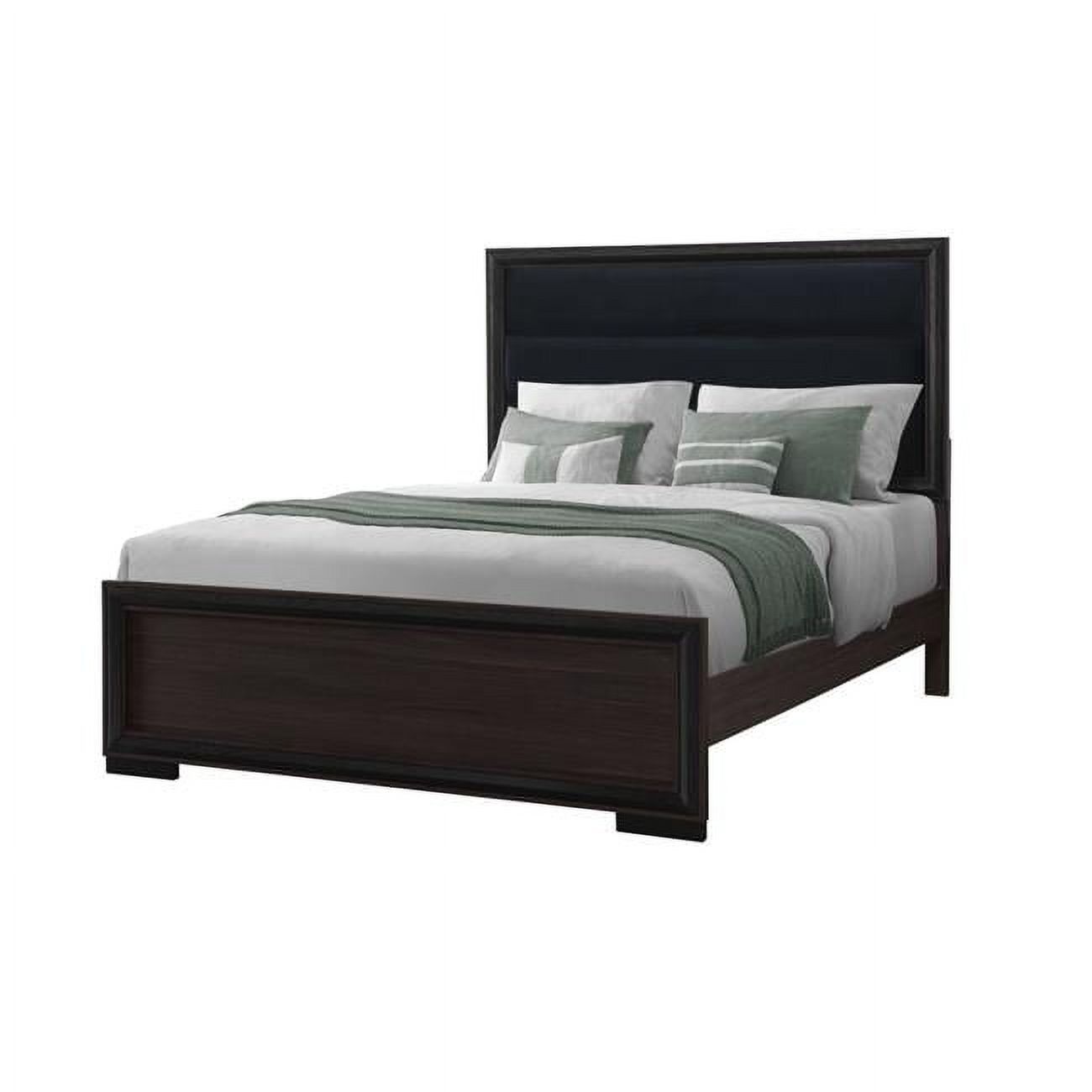 Amelia Brown Two-Tone Wood Finish Queen Bed Walmart Business