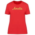 thumbnail image 1 of Amelia, Cute Golden Sparkle Name T-Shirt Women -Image by Shutterstock, Female Large, 1 of 2