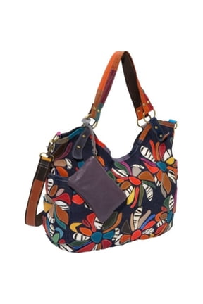 Amelia Denim/Leather Tote