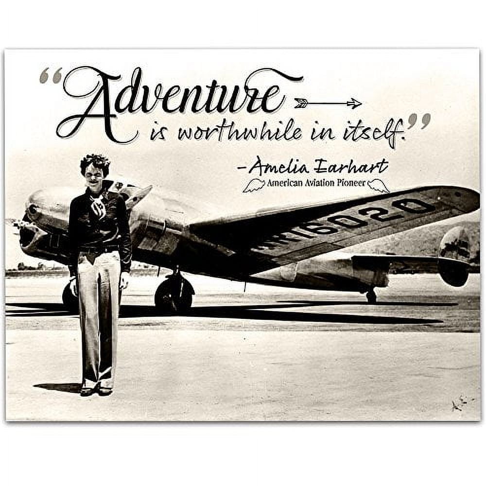 Amelia Earhart - Adventure - 11x14 Unframed Art Print - Great Gift for Aviation Enthusiasts - Walmart.com amelia-earhart-adventure-11x14-unframed-art-print-great-gift-for-aviation-enthusiasts-walmart-com