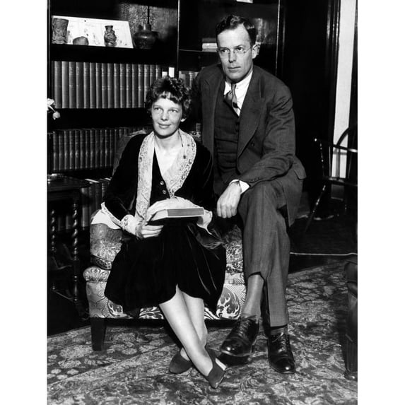 Amelia Earhart And Her Husband George Palmer Putnam In His New York Office Shortly After Their Honeymoon. February 11
