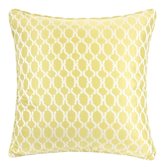Amelia Green Geometric Polyester 20 in. x 20 in Throw Pillow