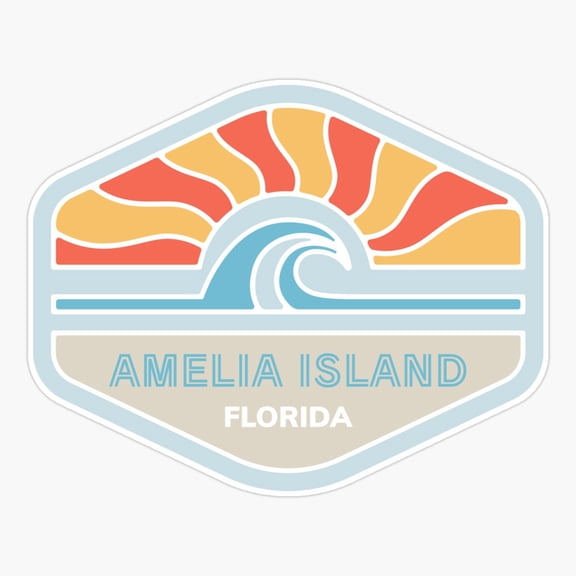 Amelia Island Florida Sunrise Sunset Sticker