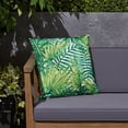 thumbnail image 1 of Amelia Outdoor Palms 17.75" Water Resistant Fabric Square Cushion, Cream, Green, 1 of 5