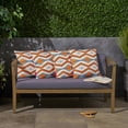 thumbnail image 1 of Amelia Outdoor Southwestern 17.75" Water Resistant Fabric Square Cushions, Set of 4, Orange, Cream, Light Blue, Black, 1 of 7