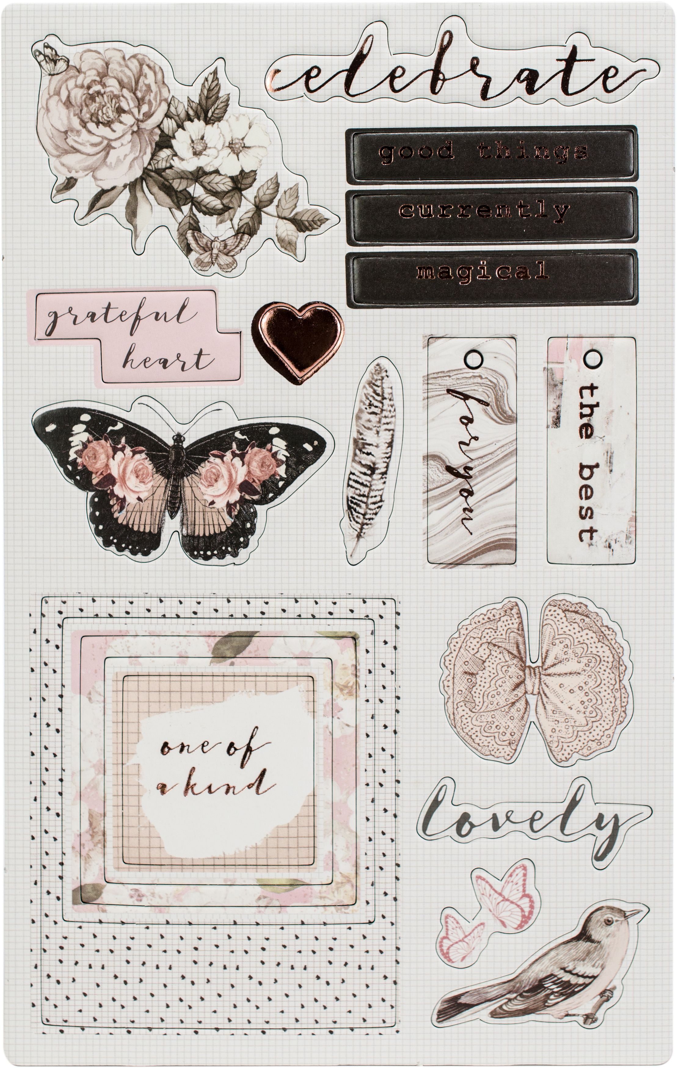 Amelia Rose Chipboard Stickers 5