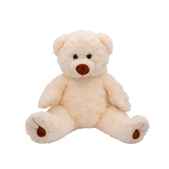 Amelia the White Twist Bear 16 inch Eco Plush Stuffed Animal Soft Textured Teddy
