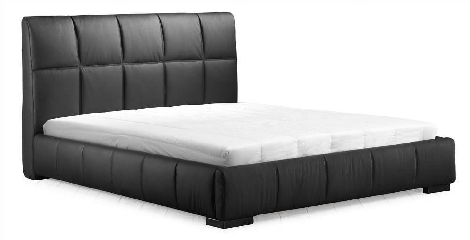 Amelie Faux Leather Upholstered Queen Platform Bed in White