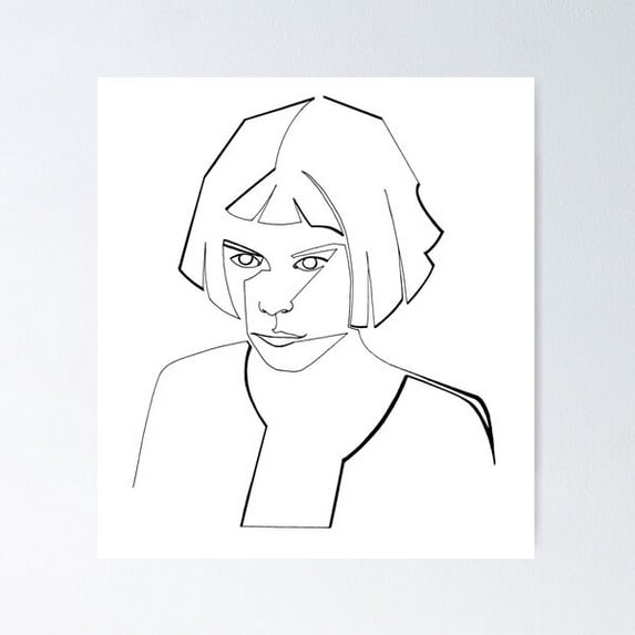 Amelie Movie One Line Art Poster Wall Art, Modern Wall Decor For Living Room Bedroom, 8x12 UNFRAMED