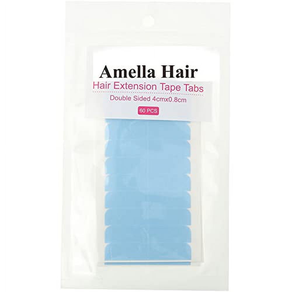 Amella Hair 60 Pieces Hair Extension Tape Tabs Double Sided Extension