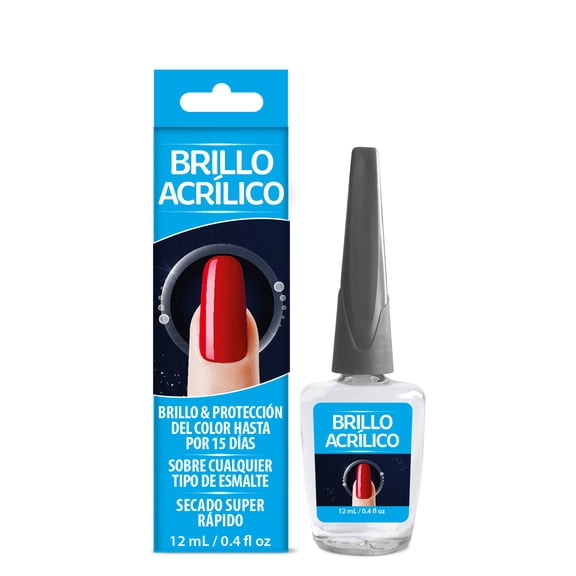 Amen Brillo Acrilico, Fast Dry Shine Nail Polish Top Coat, Air Dry 1 Minute, Gel Finish Protection