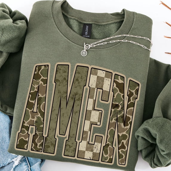 Amen Camo Christian Faith Christian Sweatshirt, Christian Design Shirt
