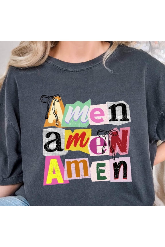 Amen Coquette Shirt, Christian T-Shirt, Religious Her, Bible Verse Sweater, Faith , T-Shirt