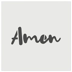 Amen Cursive Fun Text Prayer Praying DIY Cookie Wall Craft Stencil - 4.5 Inch