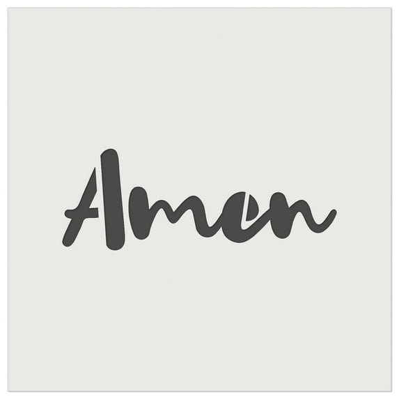 Amen Cursive Fun Text Prayer Praying DIY Cookie Wall Craft Stencil - 7.0 Inch