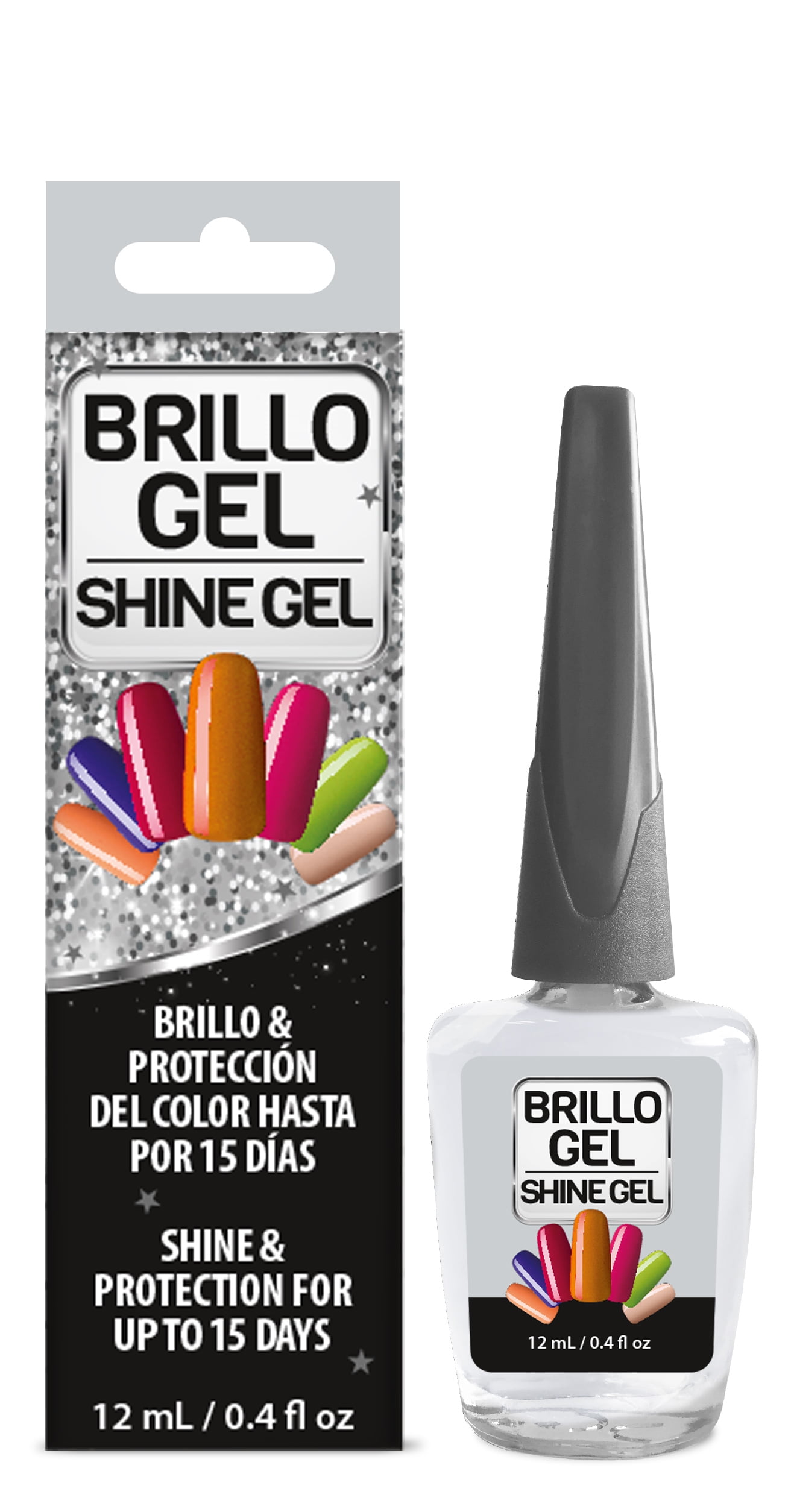 Amen Gel Shine Fast Dry Top Coat 0.4 OZ, Gel Look Natural or Artificial Nails, Air Dry Less 1 Minute