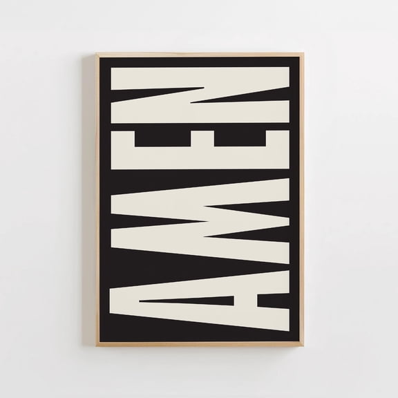 Amen Poster Jesus Poster Christian Poster Christian Gifts Retro Poster Religious Wall Decor Gallery Wall Art Christian Wall Art, Poster Only