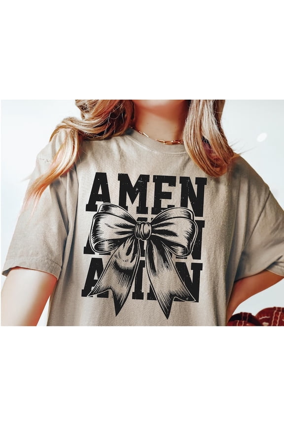 Amen T-Shirt, Christian Faith Shirt, Bible Verse Quote Tee for Sublimation Printing