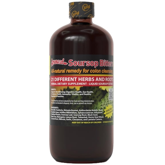 Amenazel Soursop Bitters 16oz - Natural Organic Elixir
