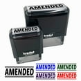 thumbnail image 1 of Amended Double Lines Self-Inking Rubber Stamp Ink Stamper for Business Office - Sky Blue Ink - Small 1-1/2 Inch, 1 of 7