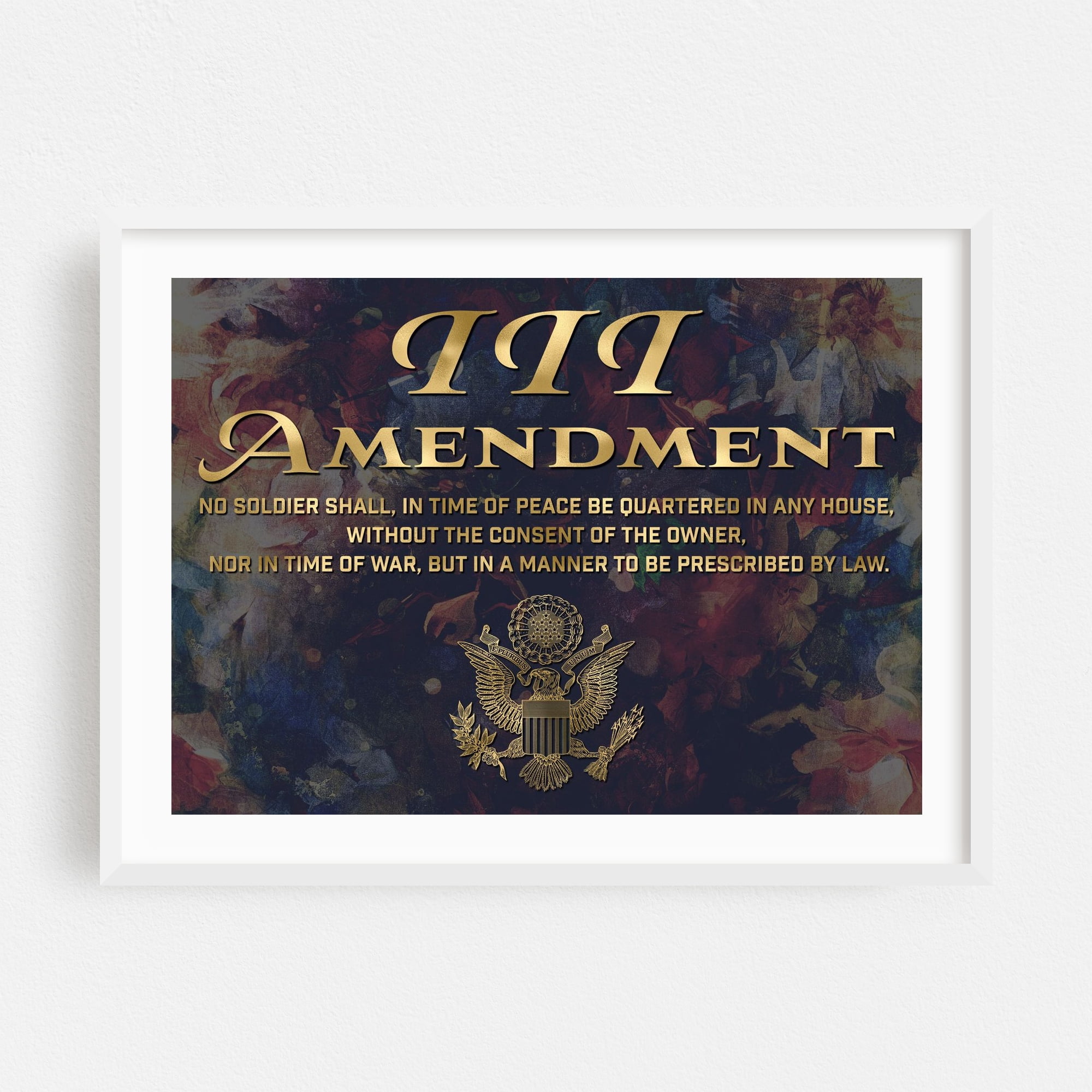Amendment III - Digital Art Patriotic Quote Typography Military ...
