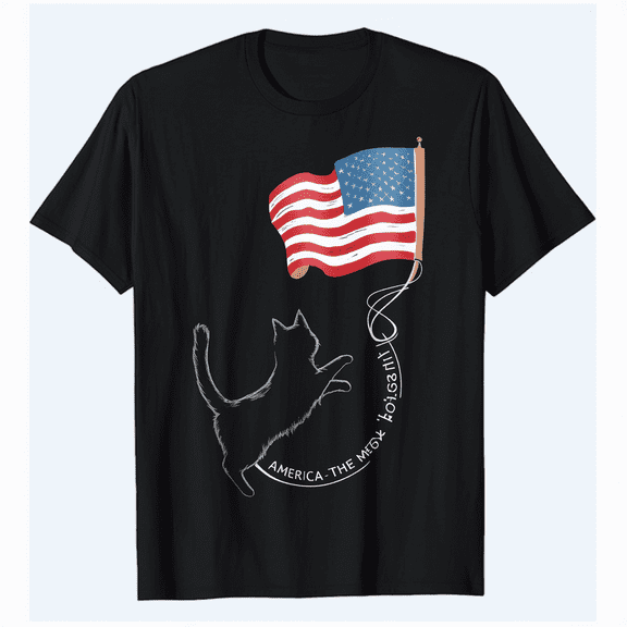 Ameowica t-shirt Funny Ameowica USA Funny American Cat