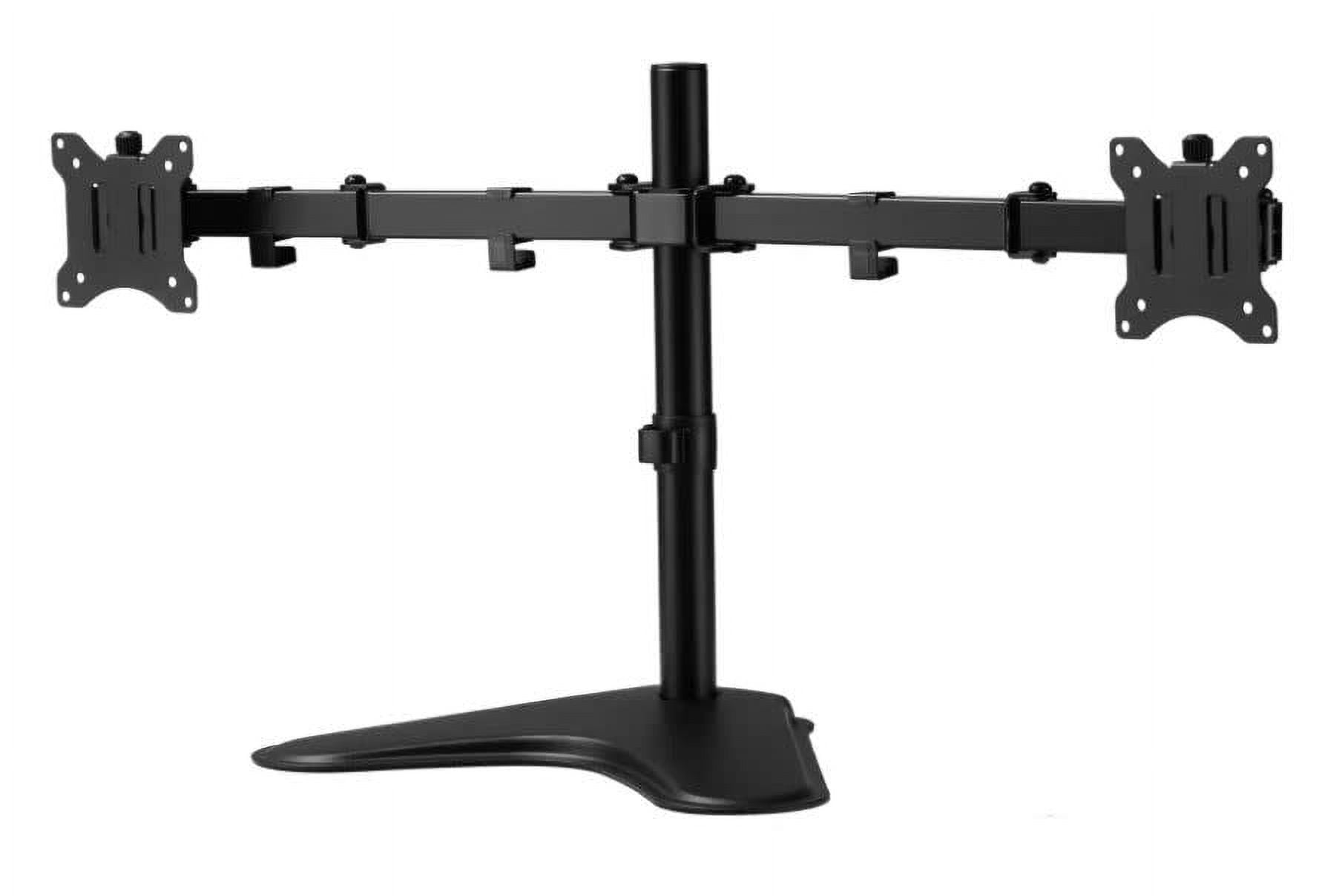 Amer Networks Dual Articulating Arm Monitor Stand, Black