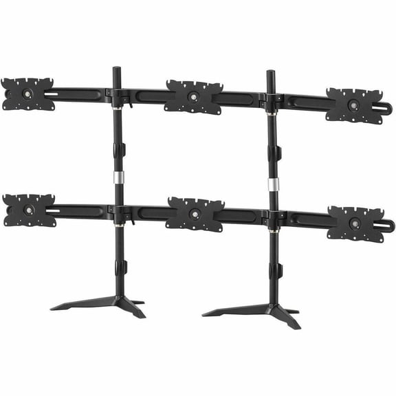 Amer Networks Hex Flat Panel Max 32" Monitor Stand with VESA Mounting Support, Black