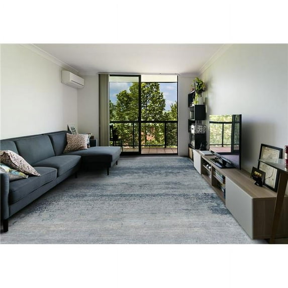 Amer Rugs Dazzle Clairton Blue Wool And Silk 2'x3' Area Rug DAZ860203