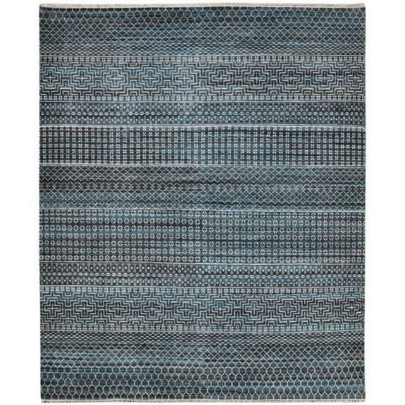 Amer Rug LEG-V-250203 2 x 3 ft. Legacy Aleyn Hand Knotted Wool Blend Rectangle Area Rug, Blue