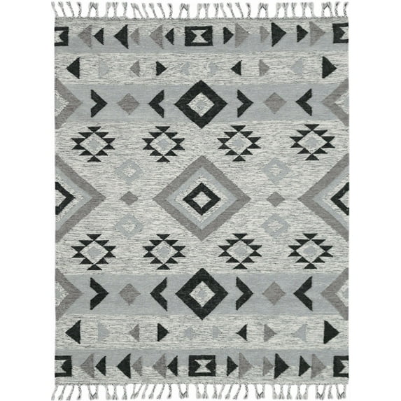 Artifacts 3 Silver Flat-Weave Area Rug 9'x12'