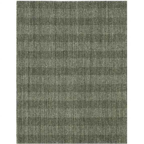 Amer Rugs BRK30508 5 x 8 ft. Brooklyn Transitional Hand-Woven Wool Blend Green Area Rug, Green