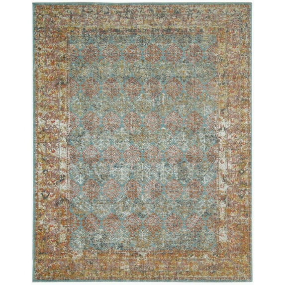 Amer Rugs Eternal Pierson Vintage Teal 7'6"x9'6" Area Rug ETE157696