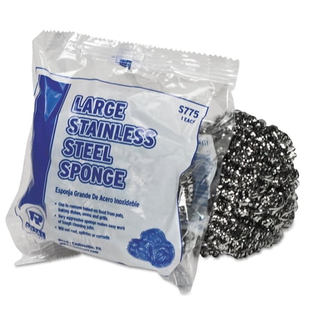 Lagasse UNS CHANGE Large Stainless Steel Sponge Polybagged 1.75 oz 12/PK 6 PK/CT (RPPS7756)