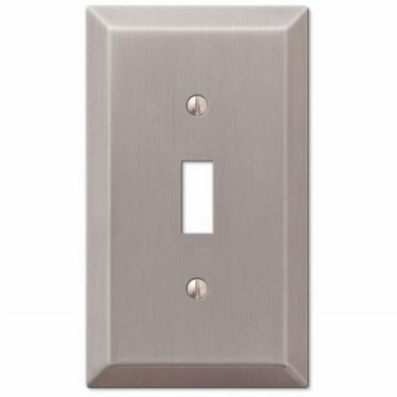 AmerTac 101548 1 Toggle Brushed Nickel Wall Plate