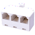 thumbnail image 1 of AmerTac - Zenith TS1001SPJ3W TS1001SPJ3W 4 Conductor Triplex Jack, White Landline Telephone Accessory, 1 of 2
