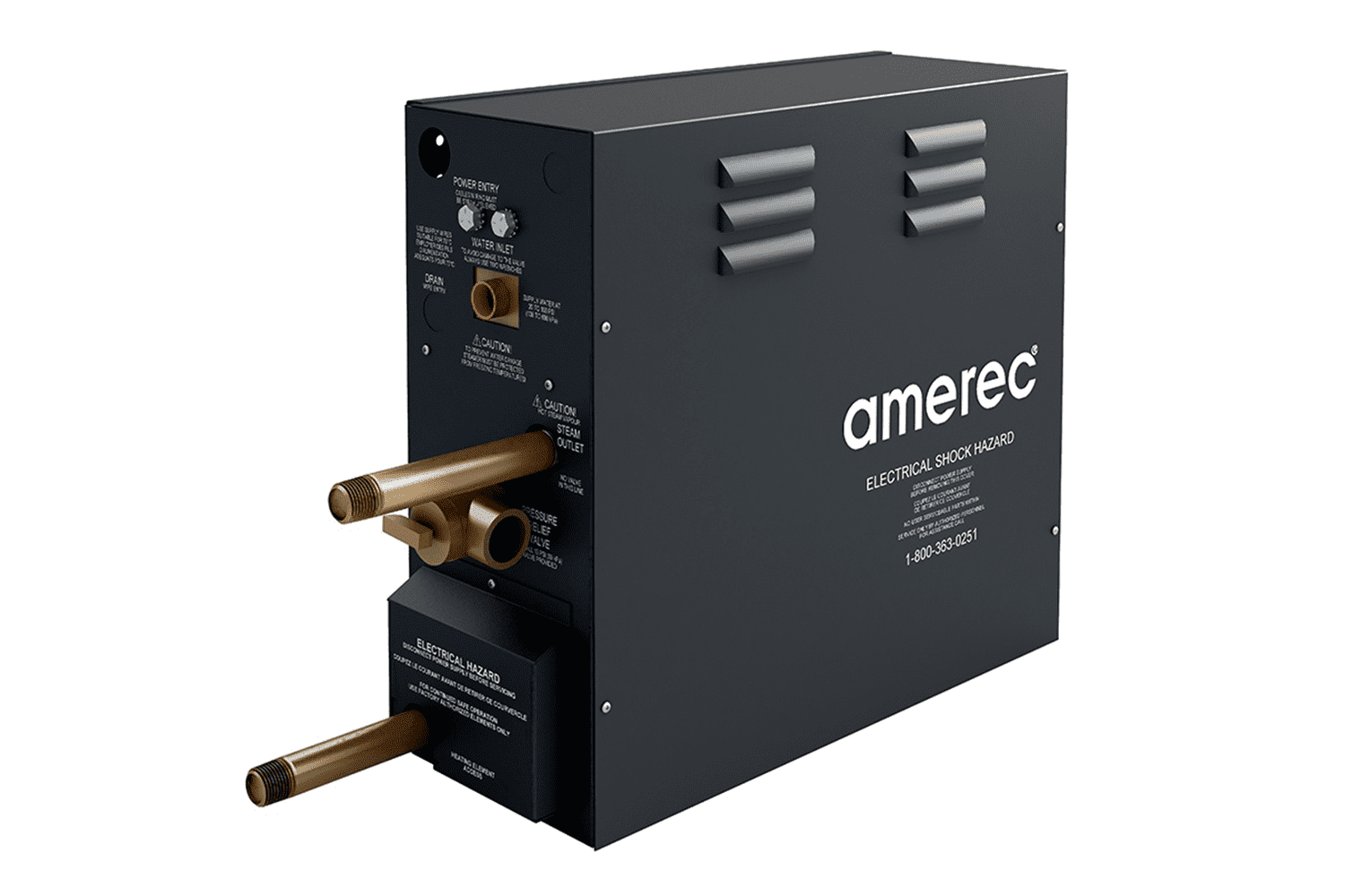 Amerec AK Series 4.5kW Black Stainless Steel Steam Generator