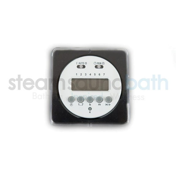 Amerec D24/7 Digital Boiler Timer w/ Battery Backup, AI Series, Plastic, 120 Volts, Black Facia Finish