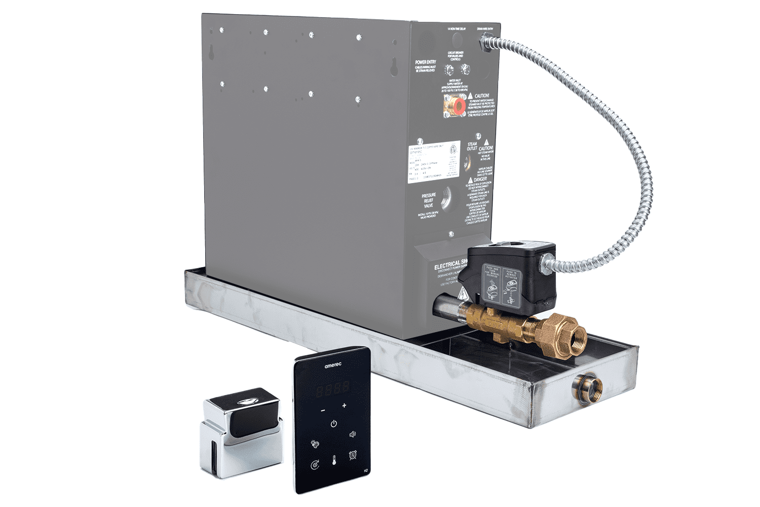 Brushed Nickel Smart Home Steam Generator Control Package