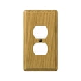 thumbnail image 1 of Amerelle 1-Gang Solid Oak Outlet Wall Plate, Light Oak 901DL, 1 of 4