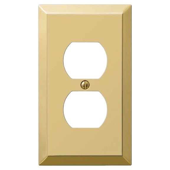 WALLPLATE 1DUPLX PB (Pack of 1)