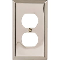 Amerelle 1-Gang Stamped Steel Outlet Wall Plate, Polished Chrome 161D